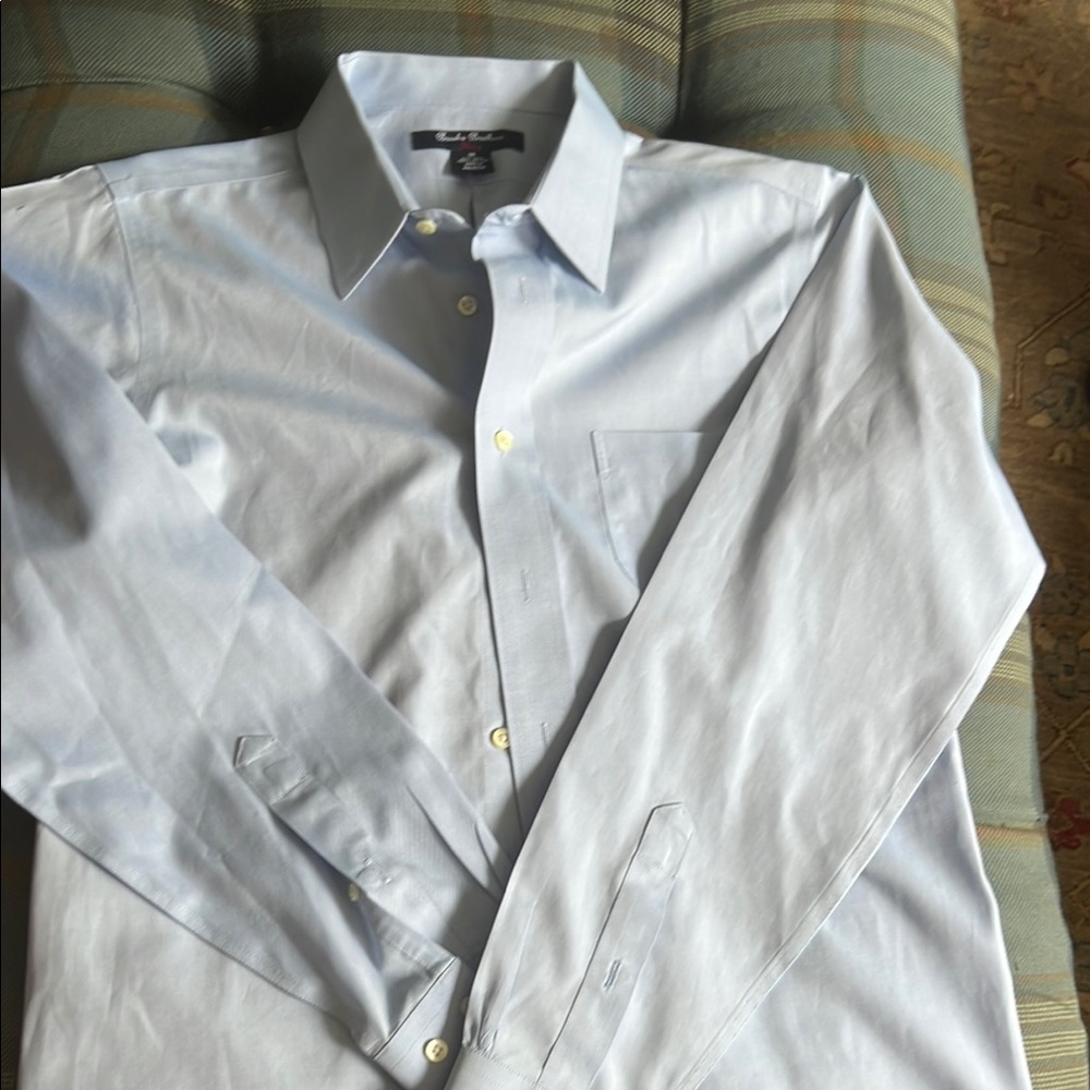 Brooks Brothers Blue Dress Shirt Classic Long-Sleeved